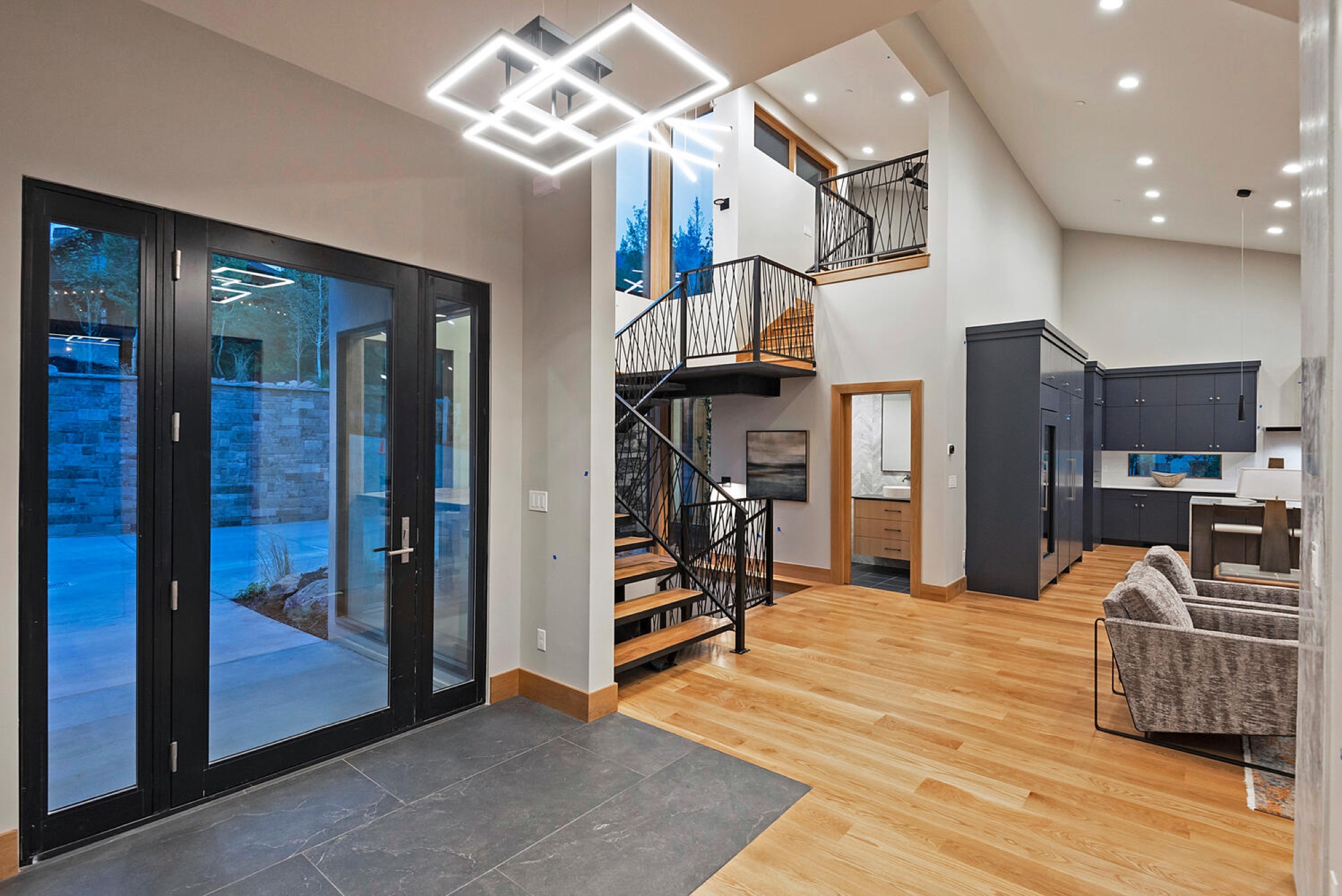 Great room with clerestory windows